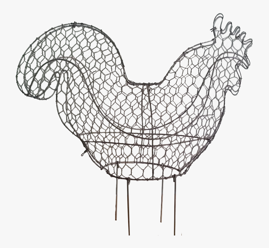 Topiary Shapes Gardening Decoration Metal - Rooster, HD Png Download, Free Download