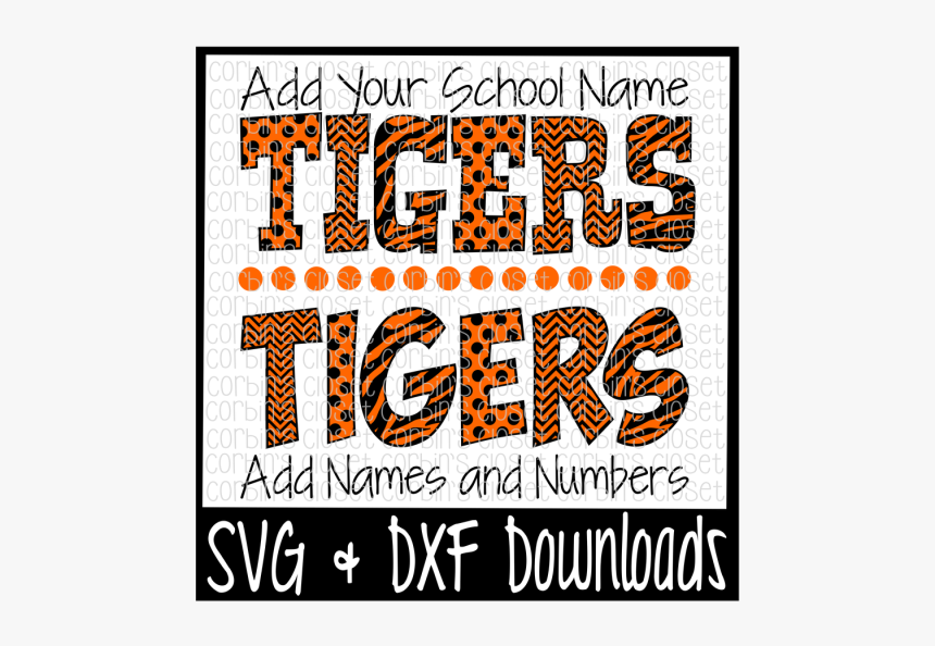 Free Tigers * Spirit Wear * Spirit Shirt Cutting File - Poster, HD Png Download, Free Download