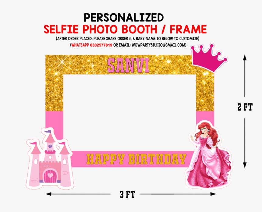 Princess Theme Photo Booth For Birthday Party, HD Png Download, Free Download