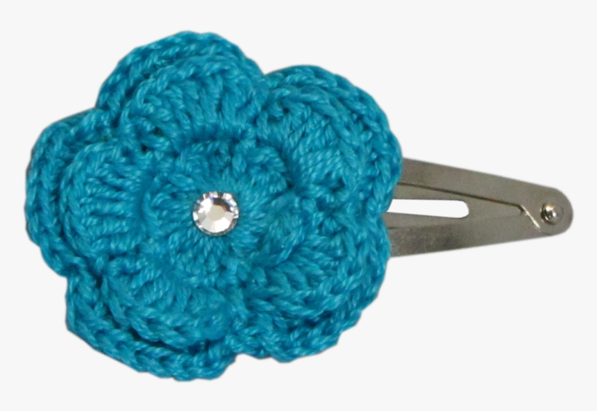 Crochet Flower Hair Clip - Crochet, HD Png Download, Free Download