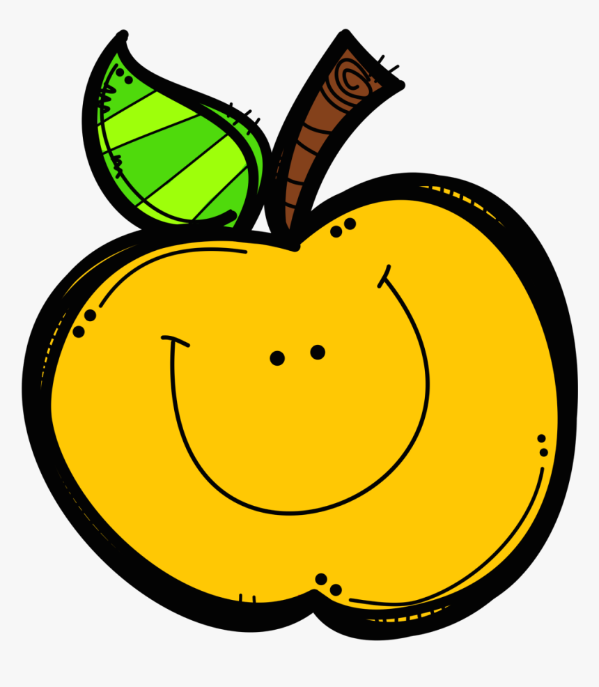 Cute Apple Clipart Black And White, HD Png Download, Free Download