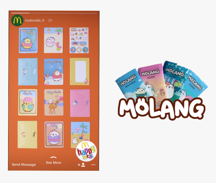 Carte Molang Mcdo, HD Png Download, Free Download