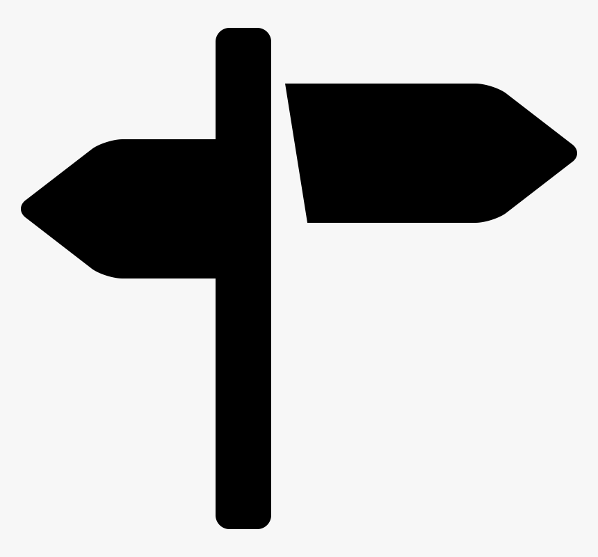 Directions Sign Silhouette Logger Pictograph Pictogram - Crossroad Icon, HD Png Download, Free Download