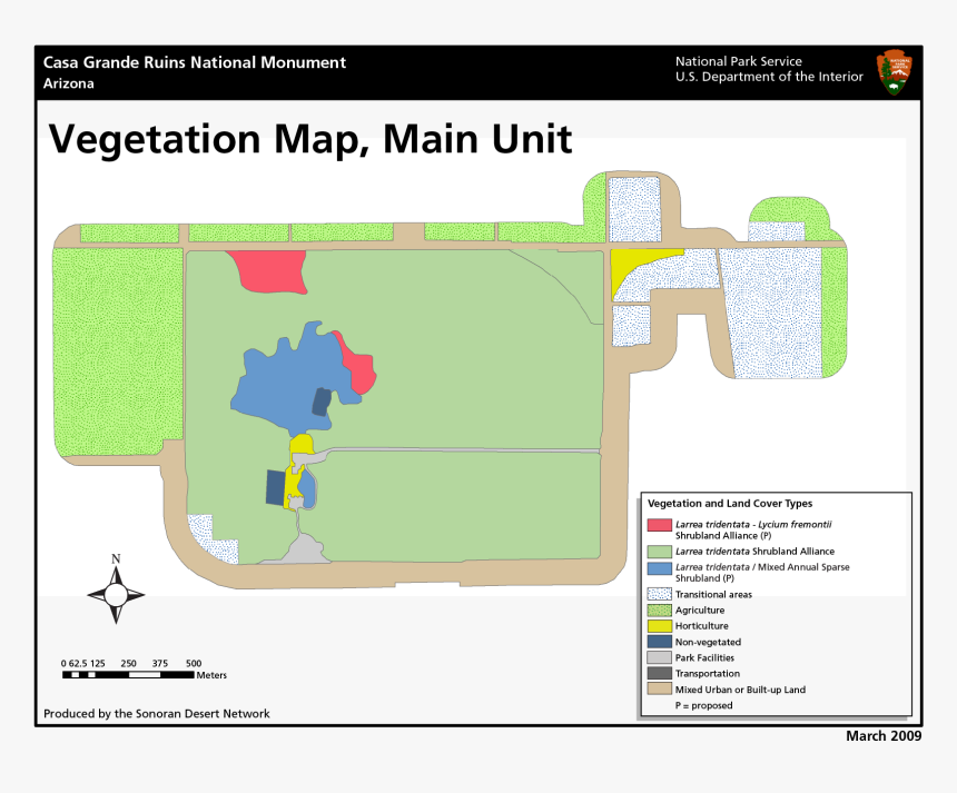 Vegetation Map Showing Mostly Creosotebush - Map, HD Png Download, Free Download