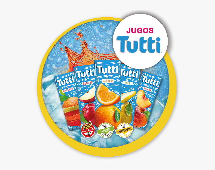 Jugo Natural Sabor Durazno - Jugos Tutti, HD Png Download, Free Download