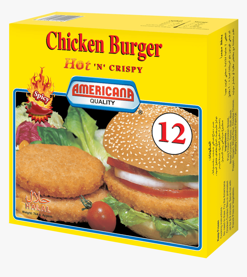 Americana Chicken Burger Hot & Spicy, HD Png Download, Free Download