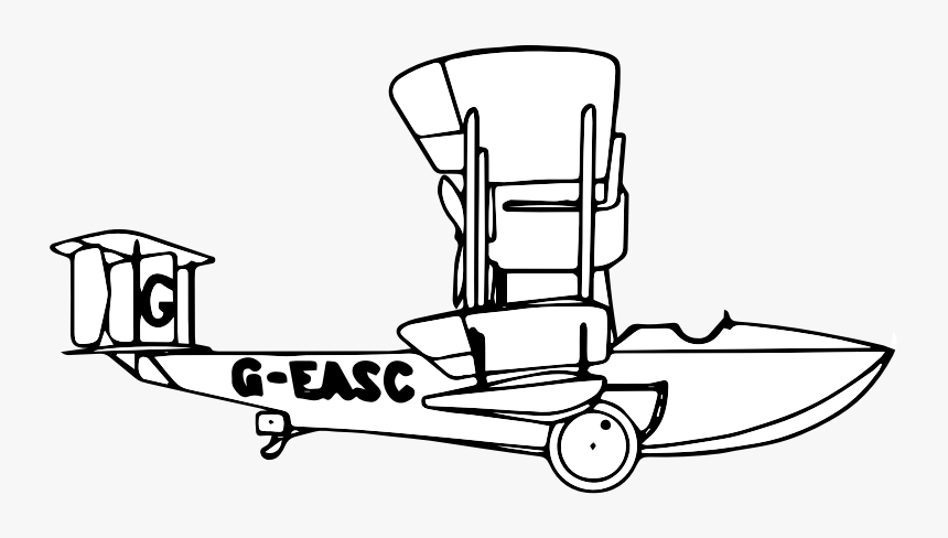 Vickers Viking Biplane - Line Art, HD Png Download, Free Download