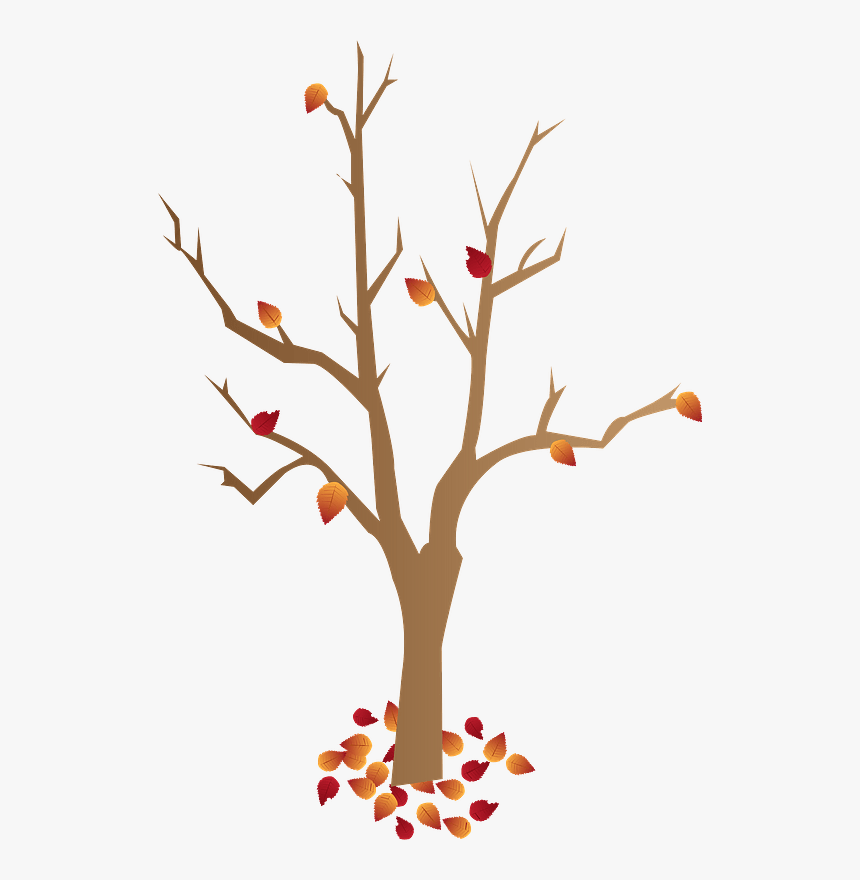 Fallen Leaves Tree Clipart 秋 木 イラスト 無料 Hd Png Download Kindpng