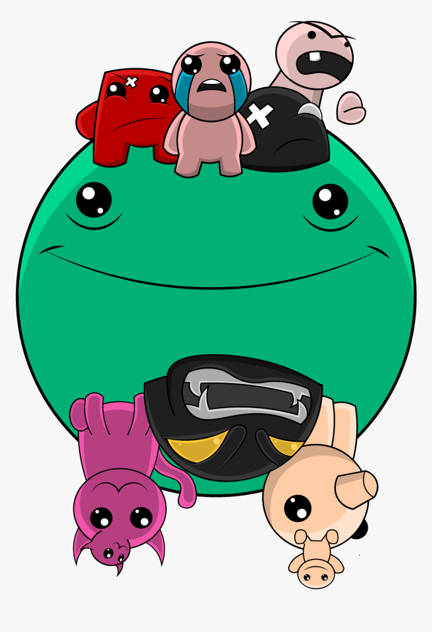 Isaac, Meat Boy, Ash, Gish, Bumbo, Aether, Mew Genics - Cartoon, HD Png Download, Free Download