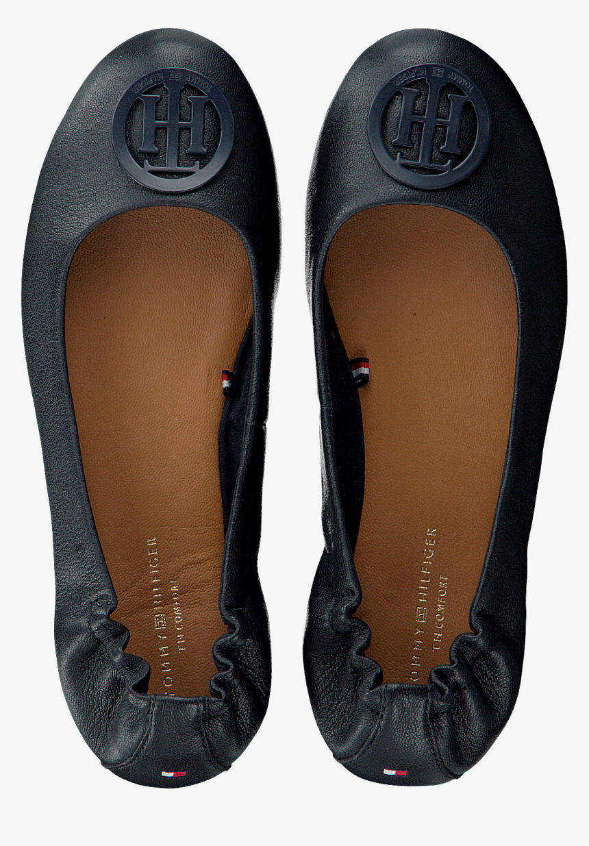 tommy hilfiger flexible leather ballerina shoes