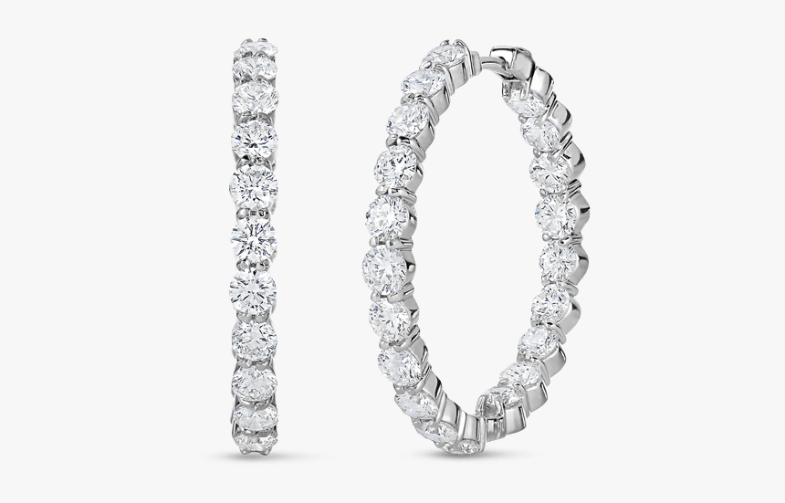 Huggy Earrings With Diamonds - Ring, HD Png Download, Free Download