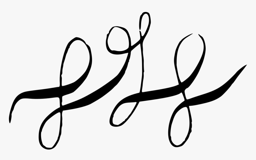 Calligraphic Swirls Flourishes 3 - Line Art, HD Png Download, Free Download