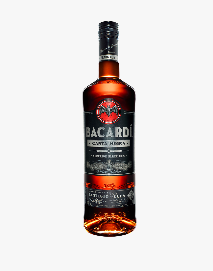 Bacardi Carta Negra Superior Black Rum 37,5% Vol - Bacardi Black Rum, HD Png Download, Free Download