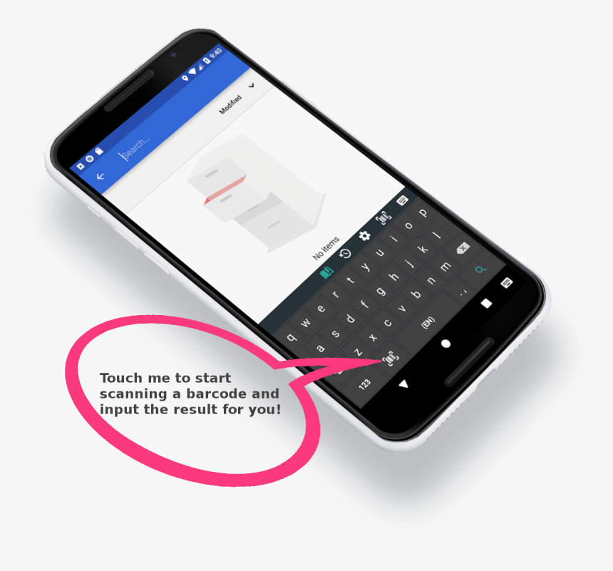 Barcode And Qr Code Keyboard Scanner App - Smartphone, HD Png Download, Free Download