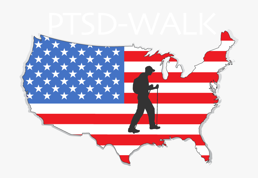 Steve Meyers Ptsd Walk Logo - Usa Flag, HD Png Download, Free Download