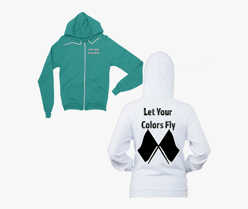 Let Your Colors Fly Color Guard Zip Up Hoodie Features - Chicago Flag ...