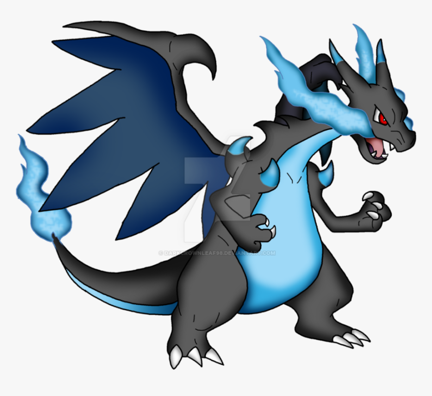 Mega Charizard X Drawing By Darkcrownleaf98 - Mega Charizard X Png, Transparent Png, Free Download