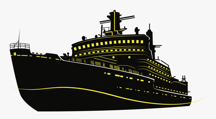 Cruise Clipart Cruiser - Silhouette Container Ship Clipart, HD Png Download, Free Download