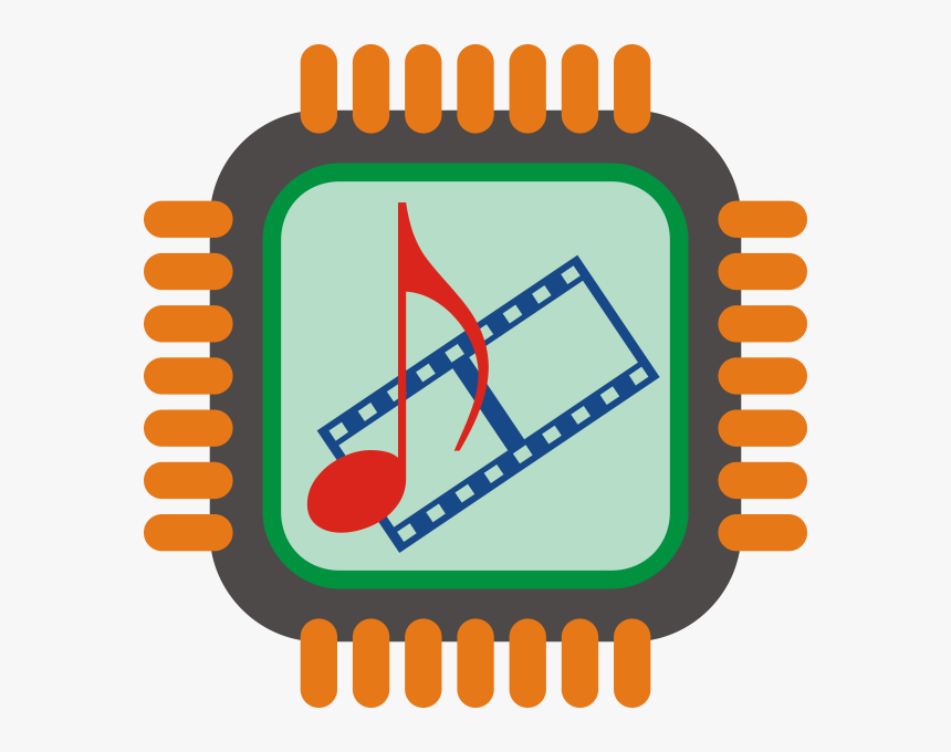 Vector Illustration Of Stylized Multimedia Switch Icon - Microprocessor Clipart, HD Png Download, Free Download