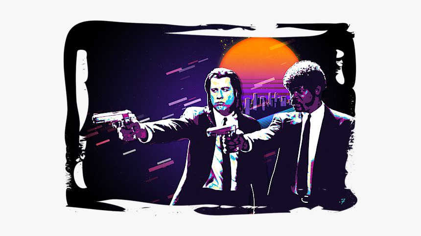 Thumb Image - Pulp Fiction Movie Poster Black And White, HD Png Download, Free Download