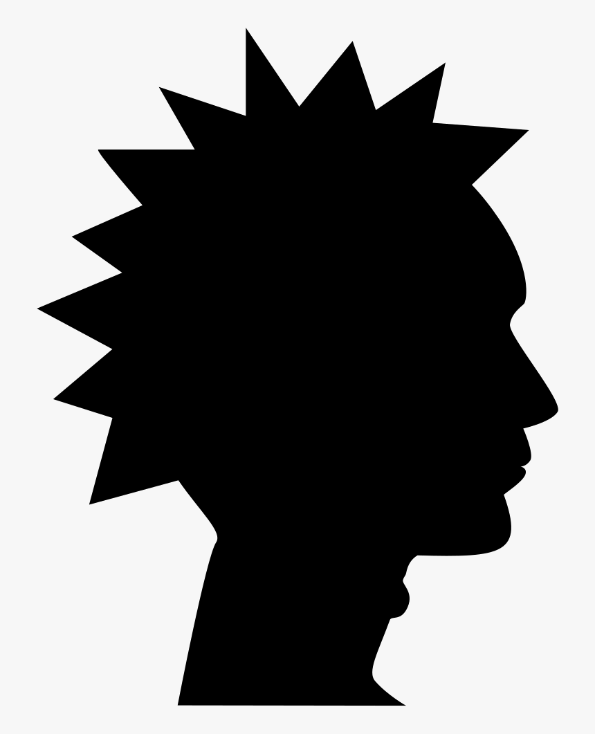 Punk Male Head Side View Silhouette - Punk Rock, HD Png Download, Free Download