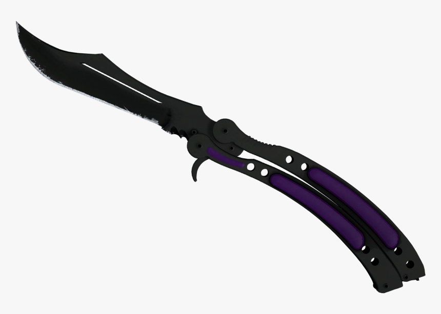 Butterfly Knife Ultraviolet Large Rendering - Cs Go Butterfly Doppler, HD Png Download, Free Download