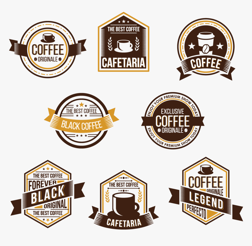 Coffee Badge Vector - Vector Logo Coffee Png, Transparent Png, Free Download