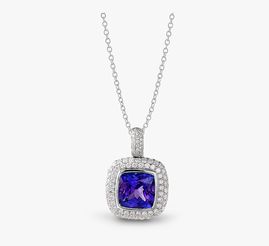 Shimansky Cushion Tanzanite Pendant With Micro Pavé - Locket, HD Png Download, Free Download