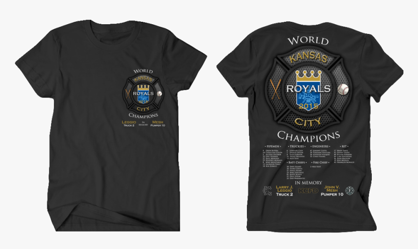 Kc Royals Maltese Memorial Front Back Charcoal - Back Of Shirt Typography Design, HD Png Download, Free Download