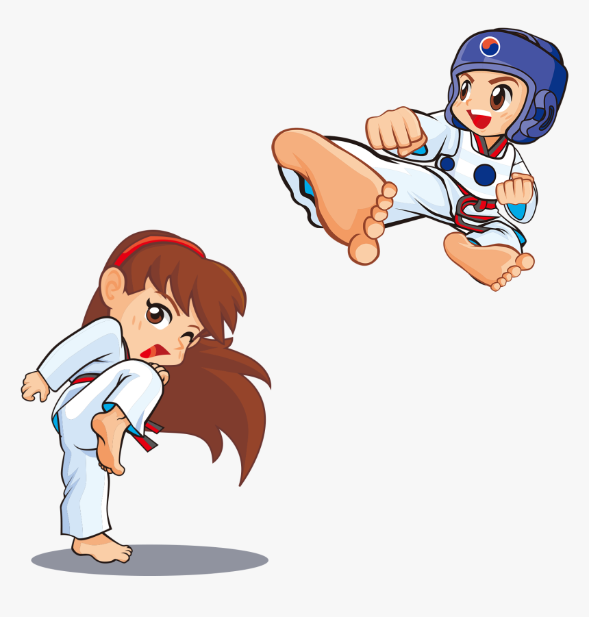 Transparent Taekwondo Png - Taekwondo Cartoon, Png Download - kindpng