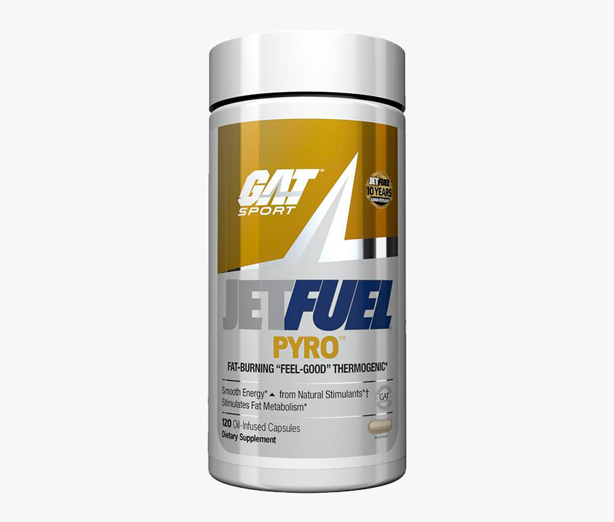 Gat Sport Jetfuel Pyro Quemador De Grasa 120 Capsulas - Energy Drink, HD Png Download, Free Download