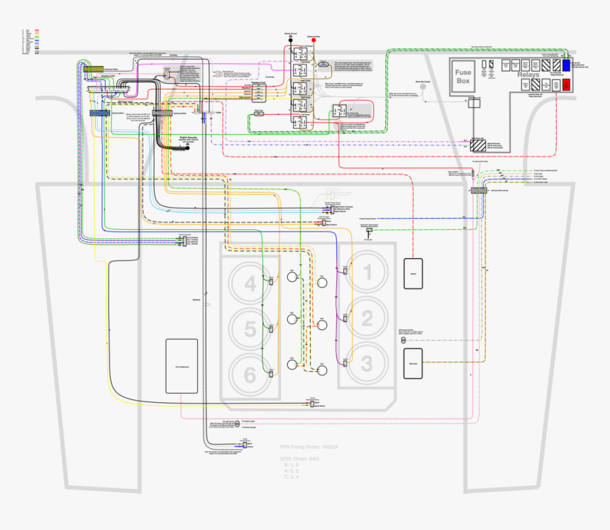 Delorean Efi Wiring - Plan, HD Png Download, Free Download