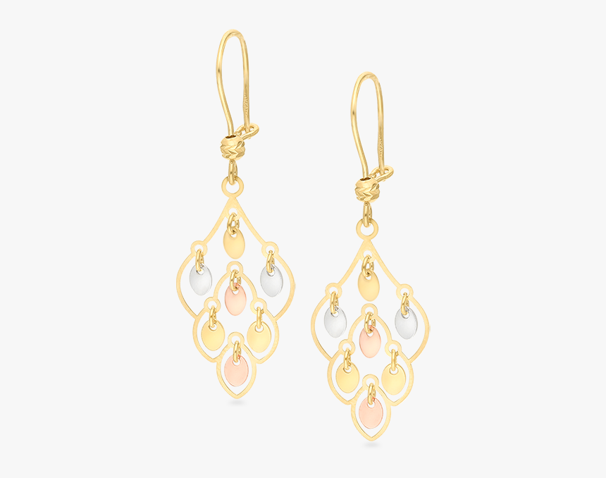 Peacock Filigree Chandelier Earrings, Tricolor Gold - Earrings, HD Png Download, Free Download