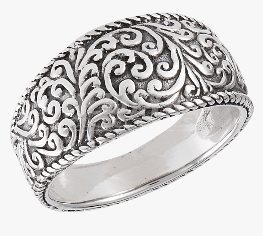 Sterling Silver Classic Scrollwork Ring - Pre-engagement Ring, HD Png Download, Free Download