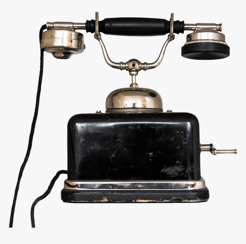 Black Vintage Telephone Clip Arts - Old Telephones Transparent, HD Png Download, Free Download