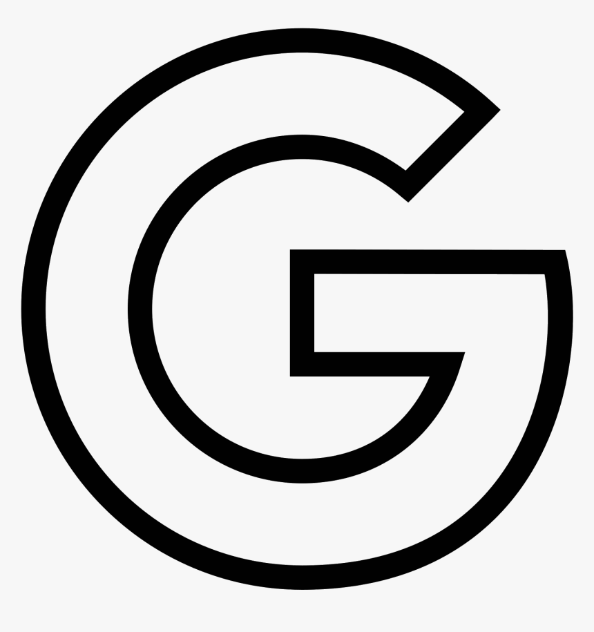 Google Logo White Lineart - Black And White Google Logo, HD Png Download, Free Download