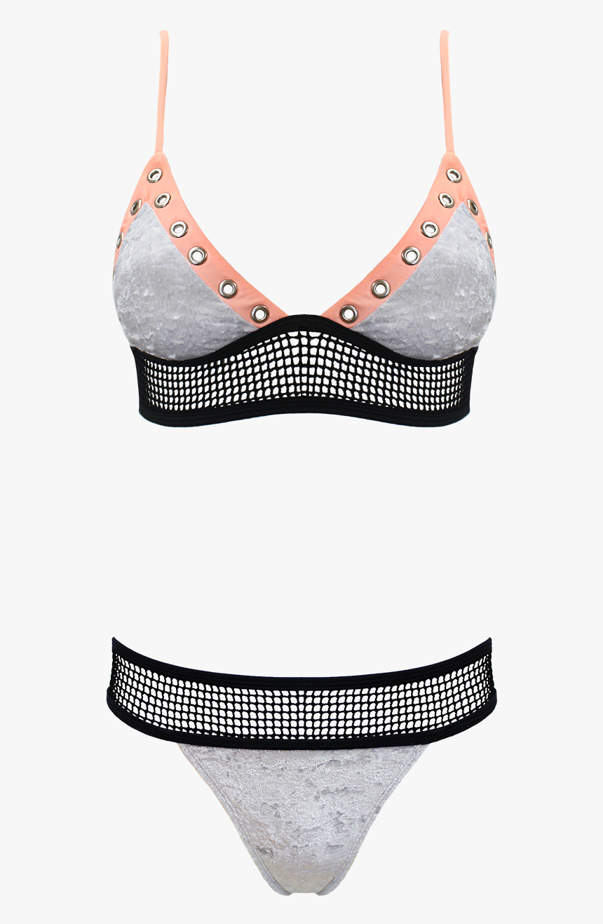 Top/silver Bikini Top - Polka Dot, HD Png Download, Free Download