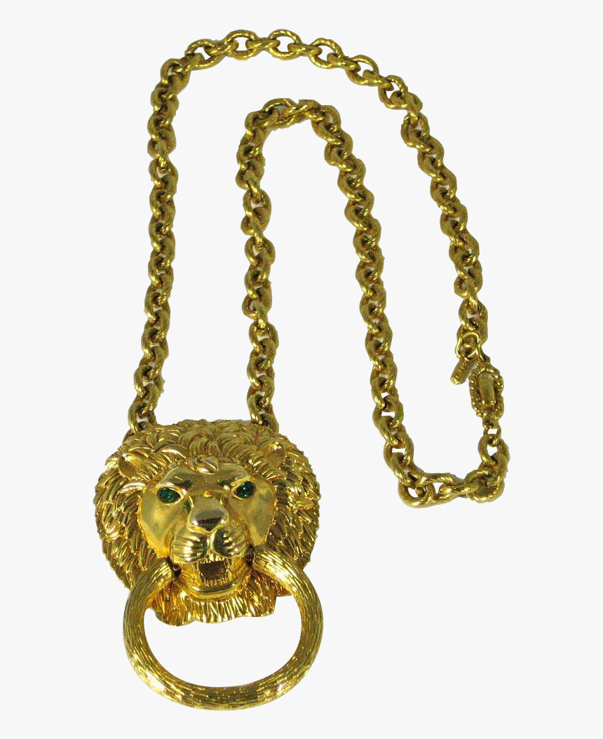 Vintage D"orlan Lion Pendant Necklace - Chain, HD Png Download, Free Download