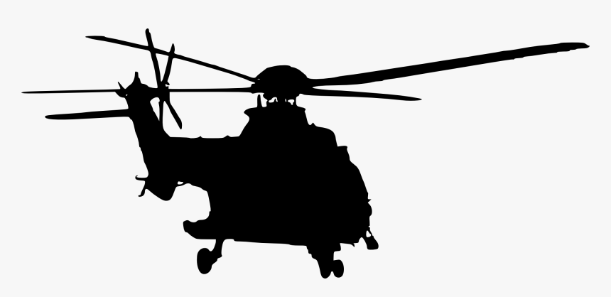 Military Helicopter Silhouette Aircraft Clip Art - Helicopter Silhouette Png, Transparent Png, Free Download