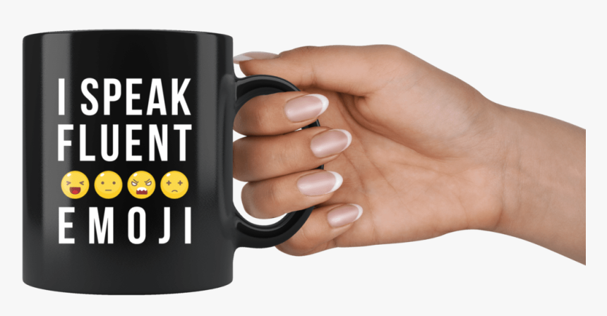 I Speak Fluent Emoji 11oz Black Coffee Mug Otzi Shirts - Trump Father's Day Gift, HD Png Download, Free Download