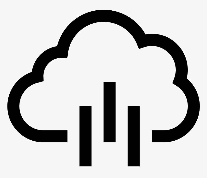 This Is A Drawing Of A Rain Cloud That Is Flat On The - Cloud Shape Simple, HD Png Download, Free Download