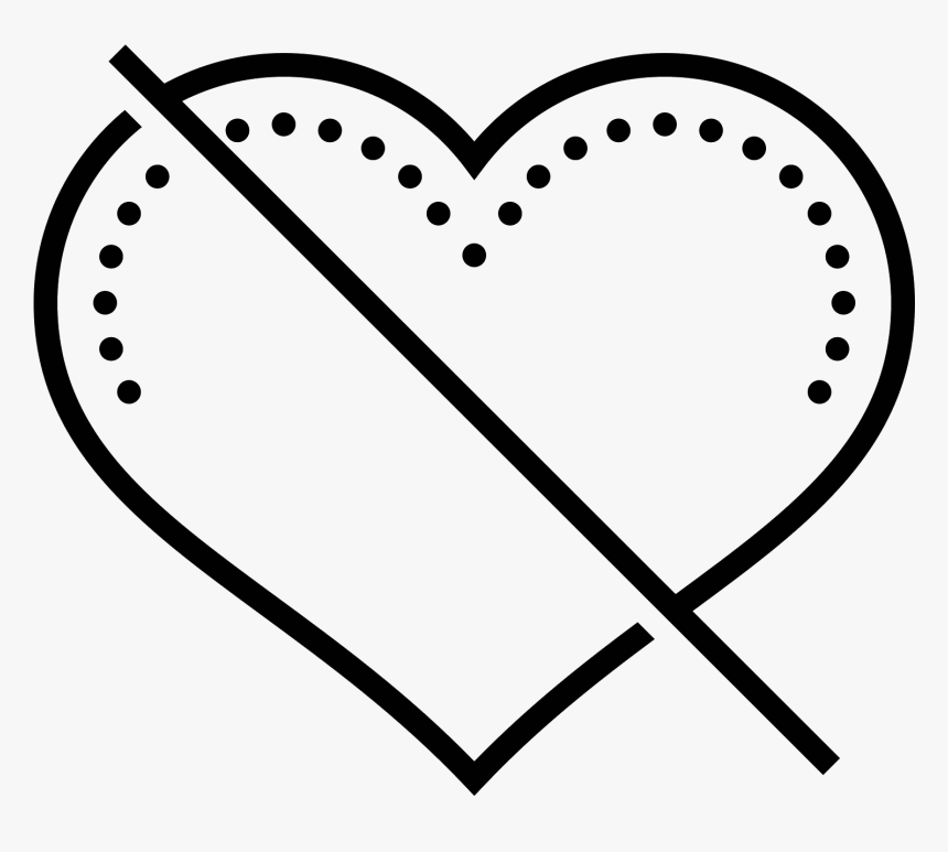 A Dislike Icon Is Represented With A Broken Heart - Herz Png, Transparent Png, Free Download