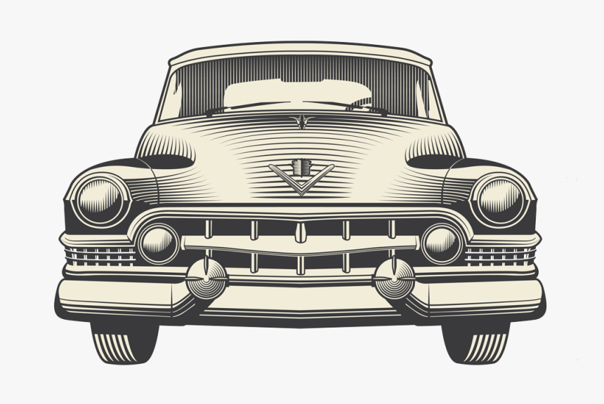 Woodcutcar - Retro Car Back Png, Transparent Png, Free Download