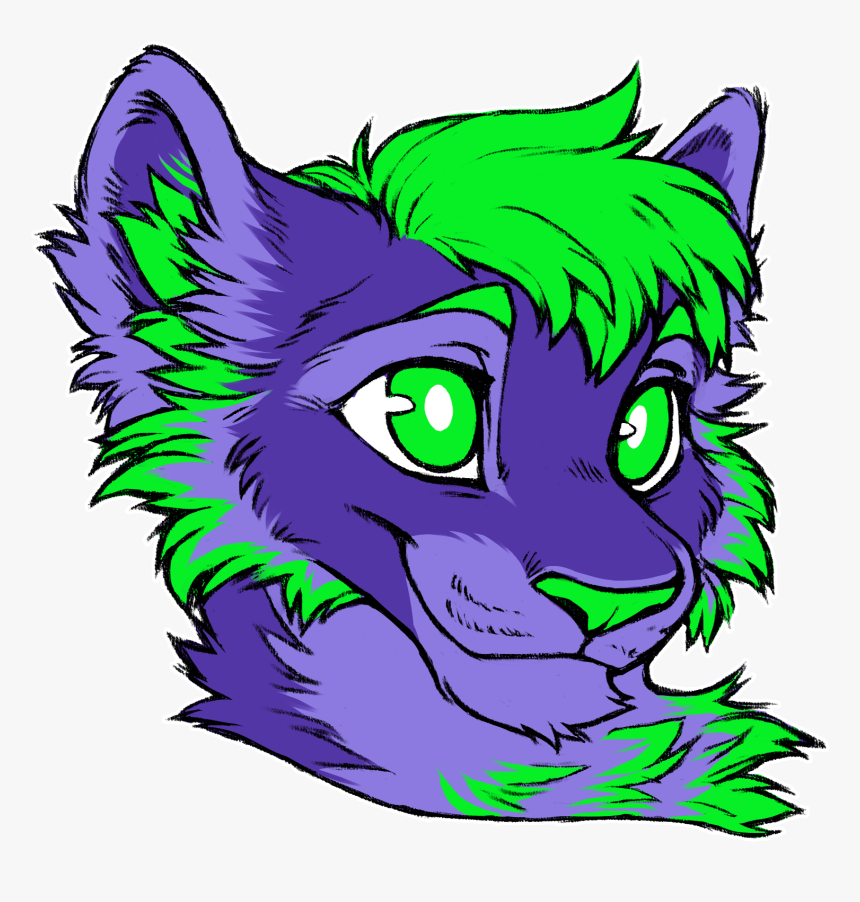 Neon Tiger Png - Cartoon, Transparent Png, Free Download