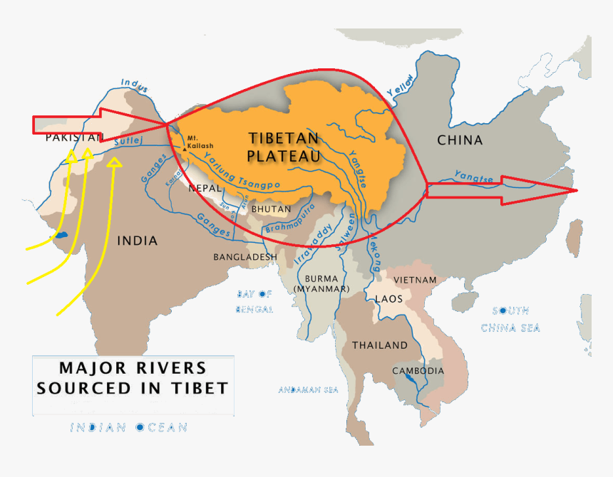 Jet Stream And Western Disturbace - Plateau Of Tibet, HD Png Download, Free Download