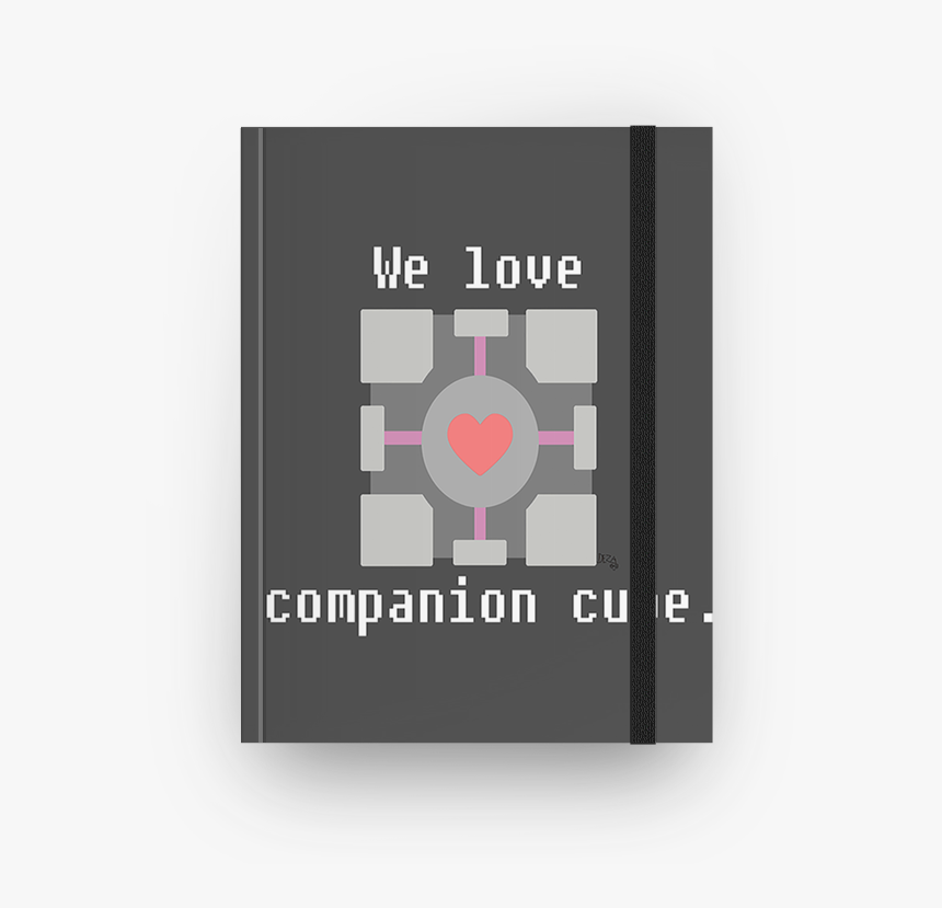 Caderno We Love Companion Cube - Camisetas Portal Companion Cube, HD Png Download, Free Download