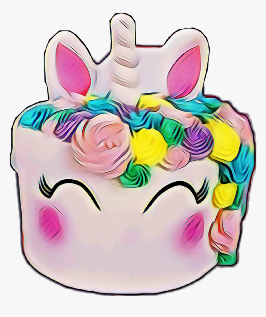 Unicorn Cake Oileffect Rainbowmagiceffect Hdr1 - Unicorn Cake Clip Art, HD Png Download, Free Download