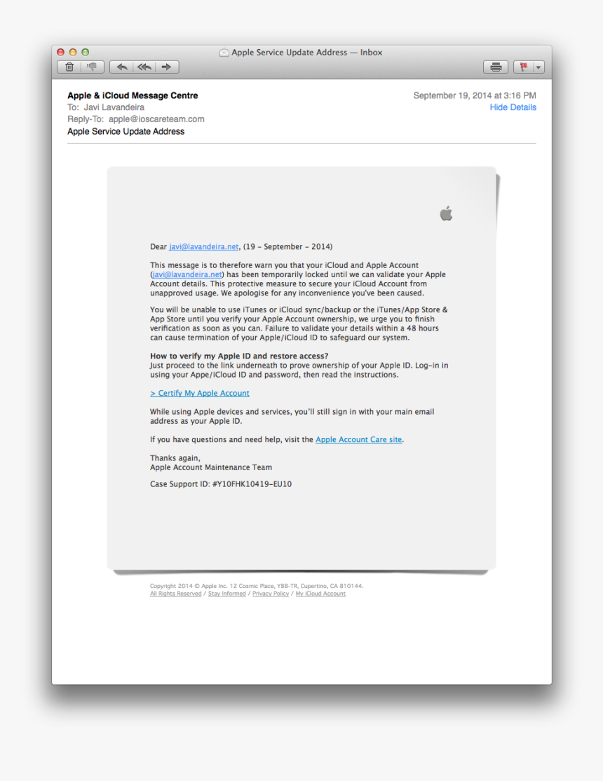 Ioscareteam Email - Apple Supprot Team Mail, HD Png Download, Free Download