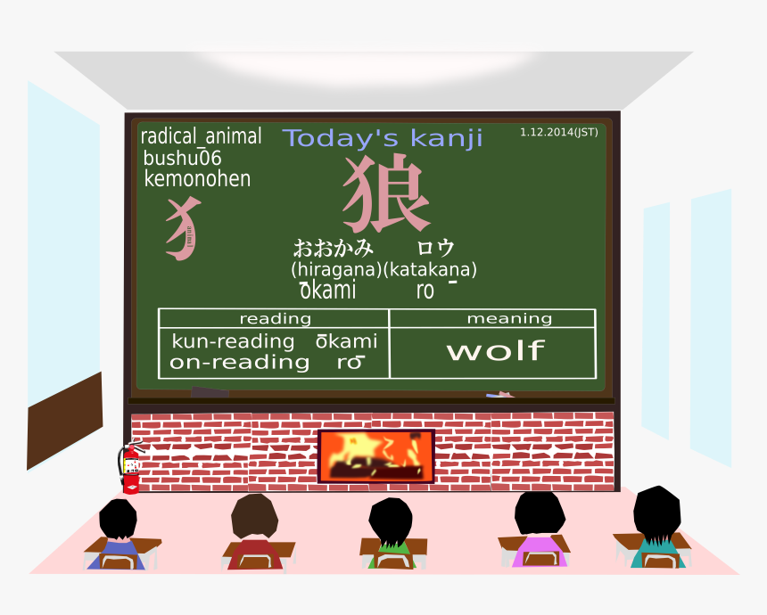 Today"s Kanji 186 Okami Clip Arts, HD Png Download, Free Download