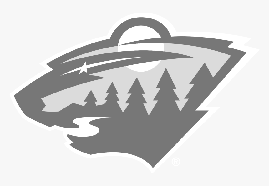 Minnesota Wild Logo Black And White - Black Minnesota Wild Logo, HD Png Download, Free Download